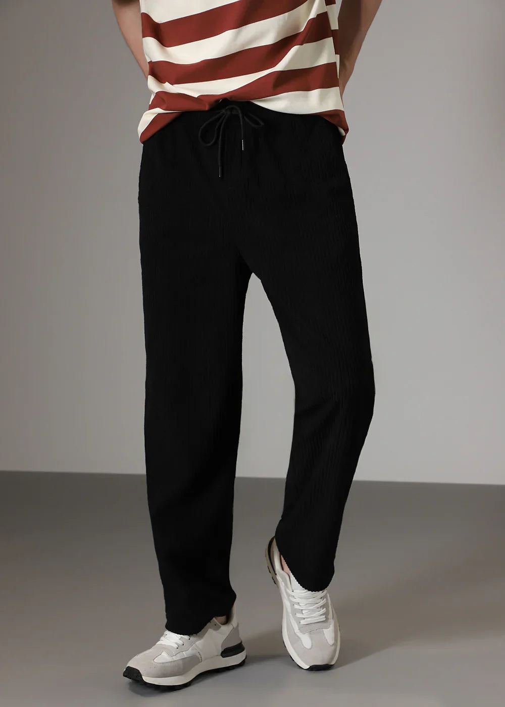 Ribbed Tube Leg Trousers