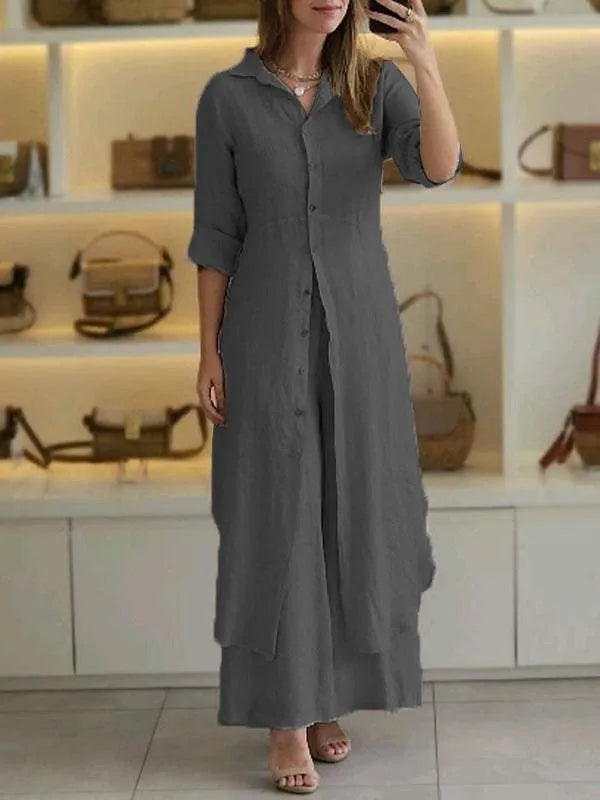 Alida - Casual linen 2-piece set